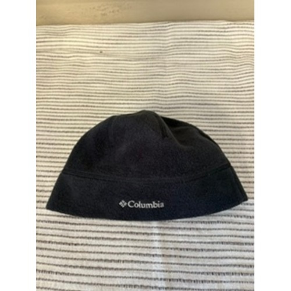 Columbia Omni-Heat Fleece Beanie Black Winter Hat Skull Cap Mens Womens S/M